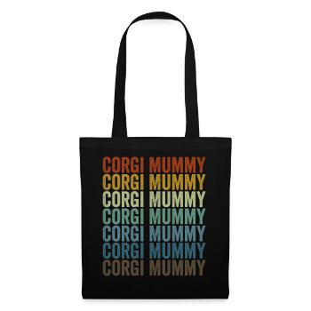 Corgi Mumie Corgi Mumie Halloween Hundeliebhaber - Stoffbeutel - Schwarz - Vorne