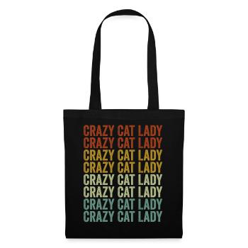 Crazy Cat Lady Purple Cats - Tote Bag - black - Front