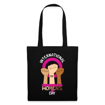 Journée internationale de la femme Soutenez les femmes Poing - Sac en tissu - noir - Devant