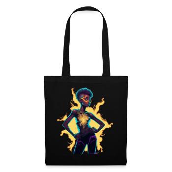 Glowing Energy Consciousness Figure - Tote Bag - black - Front