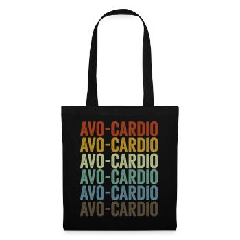 Avo-cardio Vegan Vegetable Lovers Plant Basier - Tote Bag - black - Front