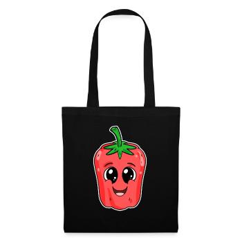 Pepper Face Motif Cute - Tote Bag - black - Front