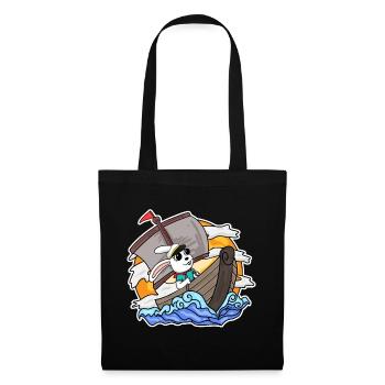 Bateau Capitaine Lapin - Sac en tissu - noir - Devant