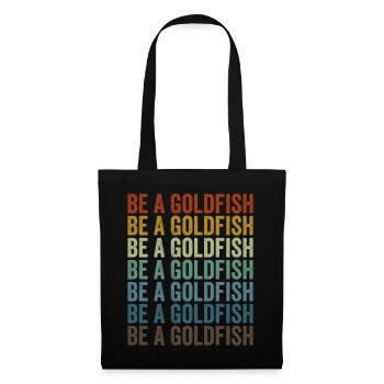 Soyez un poisson rouge Poisson rouge - Sac en tissu - noir - Devant
