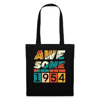 1954 Born Birthday Year of birth vintage - Tote Bag - black - Front