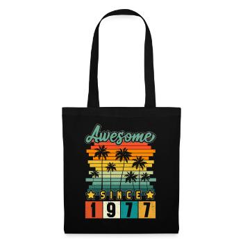 1977 Naissance Anniversaire Année de naissance millésime - Sac en tissu - noir - Devant