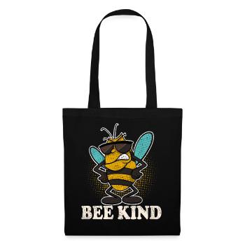 Bee Kind Imker Bienen - Stoffbeutel - Schwarz - Vorne