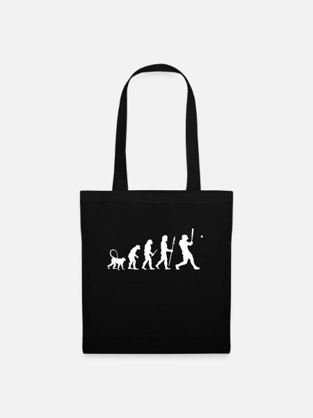 Evolution des Baseball - Stoffbeutel - Schwarz
