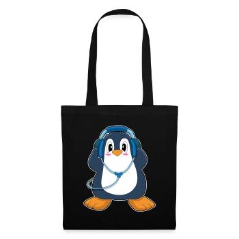 Musique Casque Penguin - Sac en tissu - noir - Devant