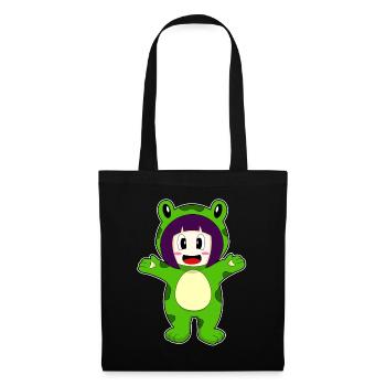 Frog Girl Costume - Tote Bag - black - Front
