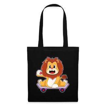 Lion Skater Skateboard - Tote Bag - black - Front