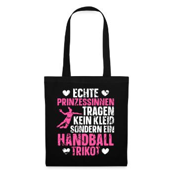Handball Handballerin Frauen Handball - Stoffbeutel - Schwarz - Vorne