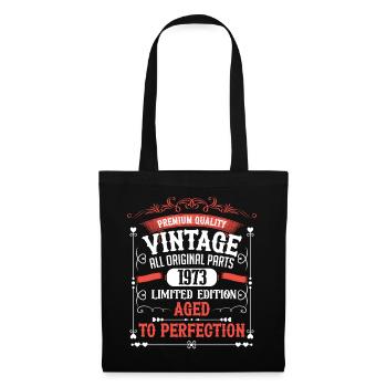 1973 Geburtsjahr Geboren Geburtstag Vintage - Stoffbeutel - Schwarz - Vorne