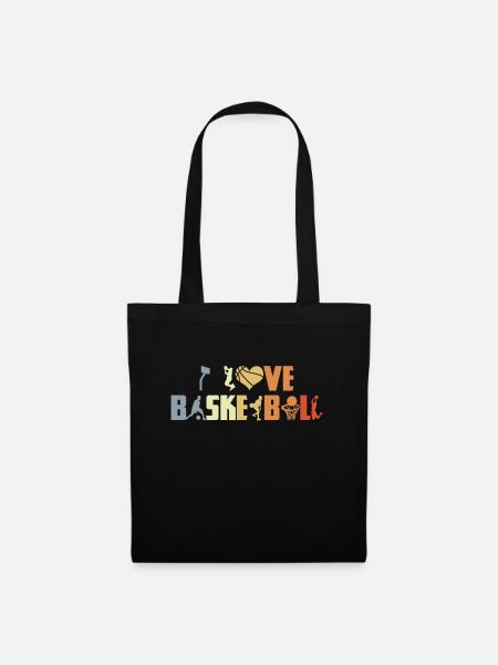 Basketball Liebe - Stoffbeutel - Schwarz