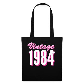 1984 Vintage Année Vintage Gift Idea Rétro - Sac en tissu - noir - Devant
