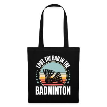 Badminton - Sac en tissu - noir - Devant