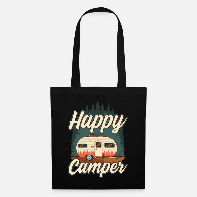 Happy Camper Design - Stoffbeutel - Schwarz