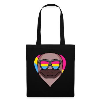 Pansexual Platypus Heart Gift - Sac en tissu - noir - Devant
