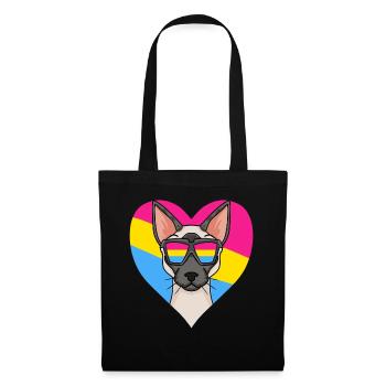 Chat pansexuel Cadeau de cœur siamois - Sac en tissu - noir - Devant