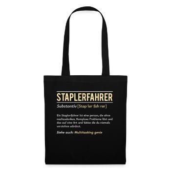 Forklift Driver Definition Meaning Truck Operator - Tote Bag - black - Front