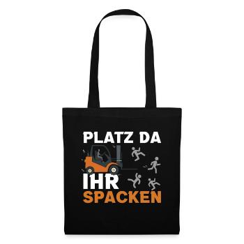 Space Funny Forklift Driver Quotes Operator Truck - Tote Bag - black - Front