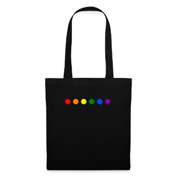 Points de couleur arc-en-ciel LGBTQ - Sac en tissu - noir - Devant