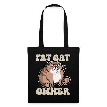 Fat cat owner - Tote Bag - black - Front