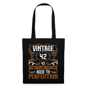 42nd Birthday Vintage Retro - Tote Bag - black - Front