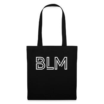 BLM créatif en grosses lettres blanches - Sac en tissu - noir - Devant
