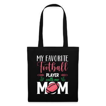 Footballer Mutter Mom favorite Football Player - Stoffbeutel - Schwarz - Vorne