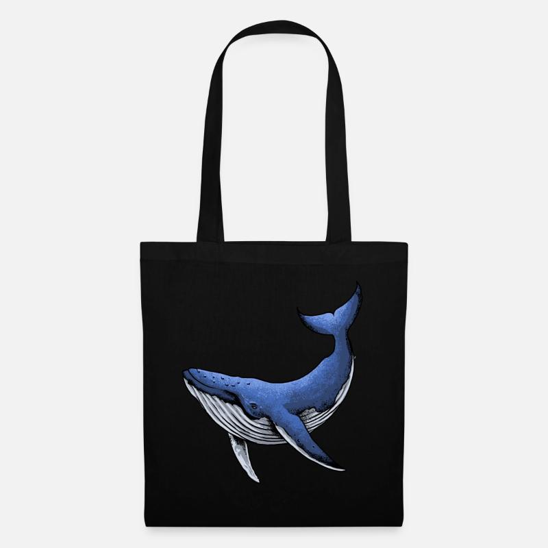 Blauer Orca-Wal-Geschenk - Stoffbeutel - Schwarz