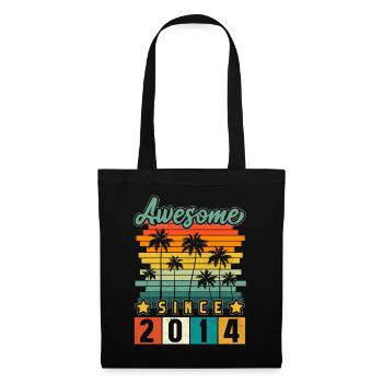 2014 Born Birthday Year of birth vintage - Tote Bag - black - Front