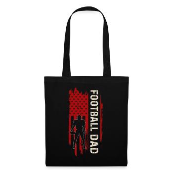 Footballeur Père Papa Joueur de football Cadeau - Sac en tissu - noir - Devant