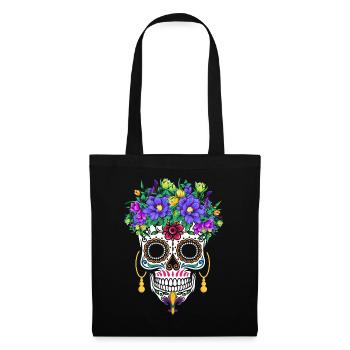 El Dia De Los Muertos Mardi Gras Costume Flower - Tote Bag - black - Front