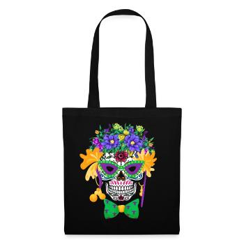 Mardi Gras Costume Flower Sugar Dia De Los Muertos - Tote Bag - black - Front