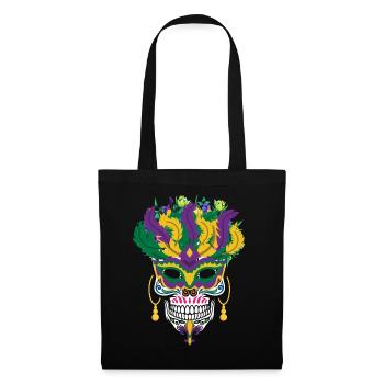 Mardi Gras Costume Dia De Los Muertos Flower Sugar - Tote Bag - black - Front