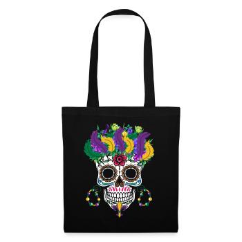 Mardi Gras Costume Flower Sugar Dia De Los Muertos - Tote Bag - black - Front