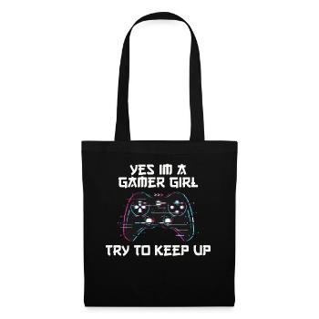 Oui, je suis une fille gamer qui essaie - Sac en tissu - noir - Devant