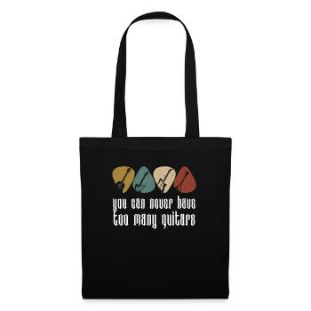 You Can Never Have Too Many Guitars Bass - Stoffbeutel - Schwarz - Vorne