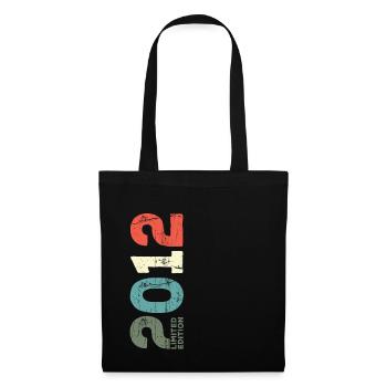 Depuis 2012 Année 2012 Rétro 2012 Millésime 2012 - Sac en tissu - noir - Devant