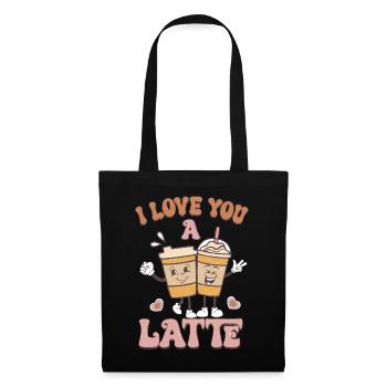 Je t’aime rétro Valentines - Sac en tissu - noir - Devant