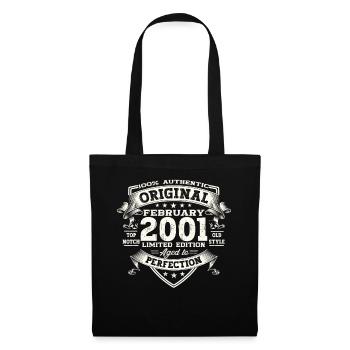 Original February Year 2001 22nd birthday Man - Tote Bag - black - Front