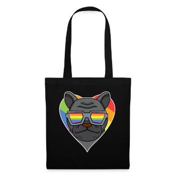 Rainbow - Dog French Bulldog - Tote Bag - black - Front