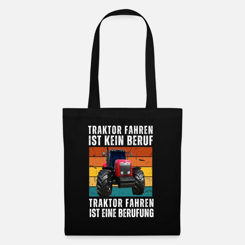 Traktor Fahren ist eine Berufung Lustiges Geschenk - Stoffbeutel - Schwarz