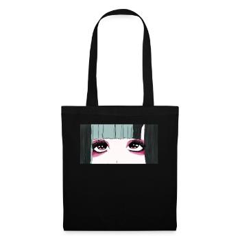 Angura Kei Dark Japanese Esthétique Anime Girl Eyes - Sac en tissu - noir - Devant