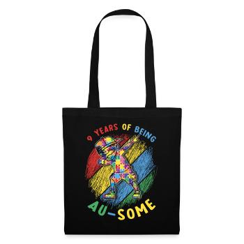 9 ans de sensibilisation à l’autisme au puzzle spécial génial - Sac en tissu - noir - Devant