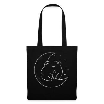 Bohemian Aesthetic Cottagecore Kawaii Frog Star - Sac en tissu - noir - Devant