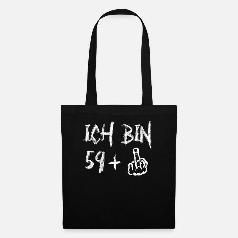 60. Geburtstag Ich Bin 59+ Provokantes - Stoffbeutel - Schwarz