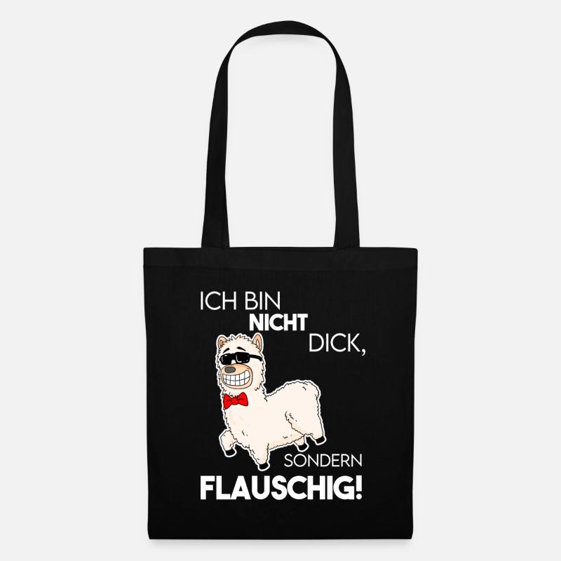 Flauschig Spruch Lustig - Stoffbeutel - Schwarz