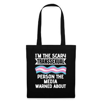 Transgender LGBT Lustiges Geschenk Transsexuell - Stoffbeutel - Schwarz - Vorne